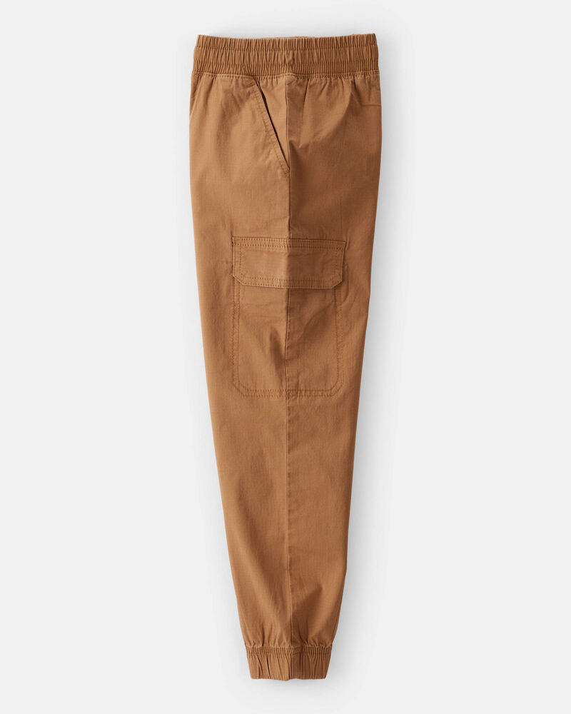 Boys Cotton Fashion Cargo Pants - Brown, image 3 of 5 slides