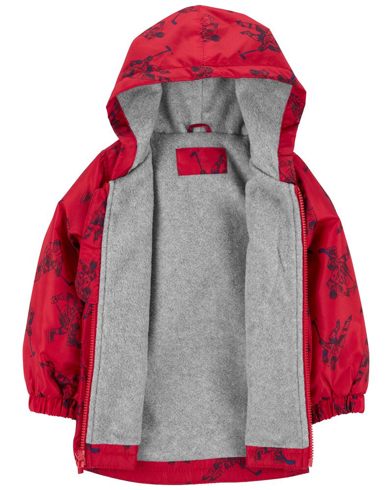 Red Hockey Print Jacket