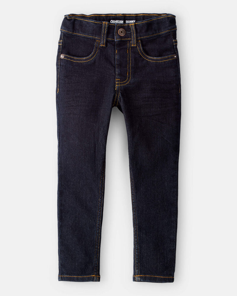 Enfant en bas &acirc;ge Jeans de coupe fuseau &agrave; d&eacute;lavage fonc&eacute;, image 1 sur 3 diapositives