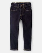 Enfant en bas &acirc;ge Jeans de coupe fuseau &agrave; d&eacute;lavage fonc&eacute;, image 1 sur 3 diapositives