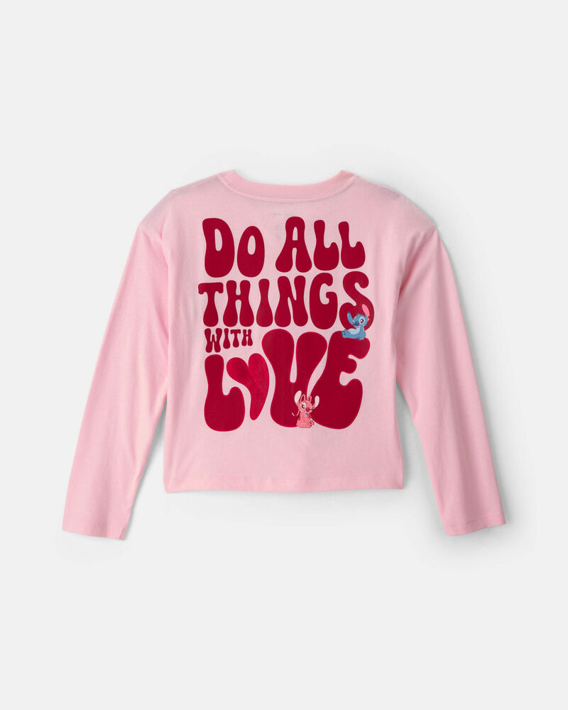 Filles - Haut &laquo;Sweet Hearts Club&raquo; Disney&copy; Lilo & Stitch de la Saint-Valentin &ndash; Rose, image 2 sur 4 diapositives