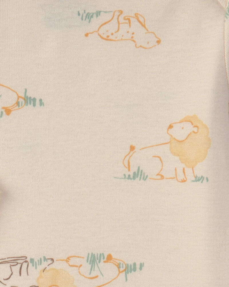 B&eacute;b&eacute; - Ensemble 3 pi&egrave;ces cache-couche et pantalon &agrave; motif lion &ndash; Jaune/Ivoire, image 3 sur 4 diapositives