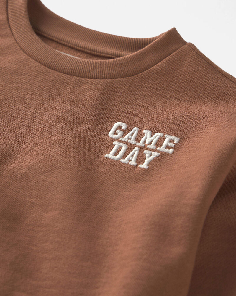 Kids Organic Cotton 'Game Day' French Terry Sweatshirt, image 3 of 5 slides