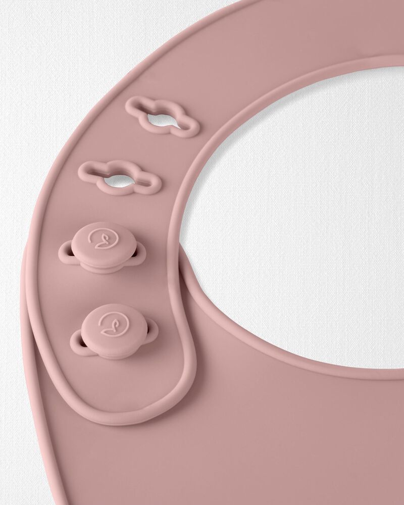 Baby 2-Pack Silicone Bibs, image 4 of 4 slides