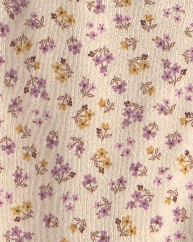 B&eacute;b&eacute; fille - Grenouill&egrave;re 100 % coton avec fermeture &agrave; glissi&egrave;re double sens &agrave; motif floral &ndash; Cr&egrave;me, image 4 sur 4 diapositives