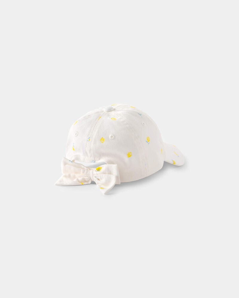 Tout-petit fille - Casquette de baseball, citrons - Blanc, image 2 sur 2 diapositives