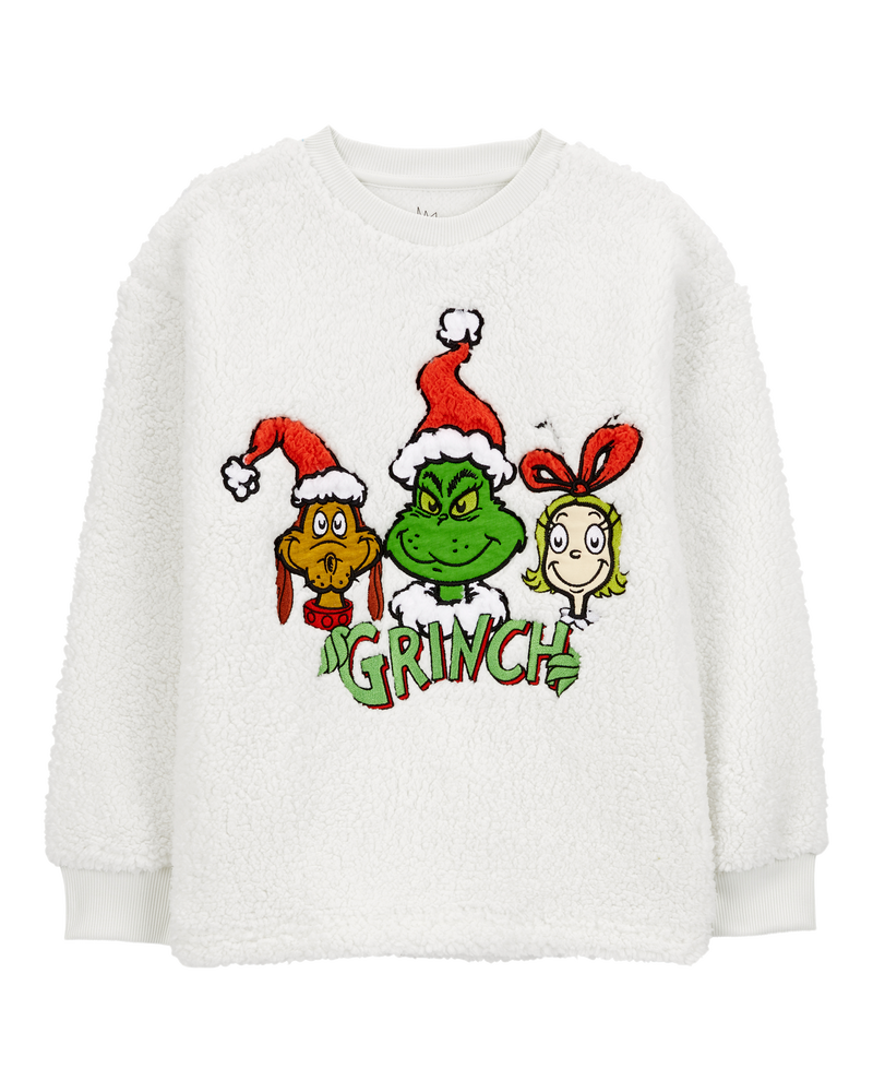 Kid Grinch Fuzzy Pullover, image 1 of 3 slides