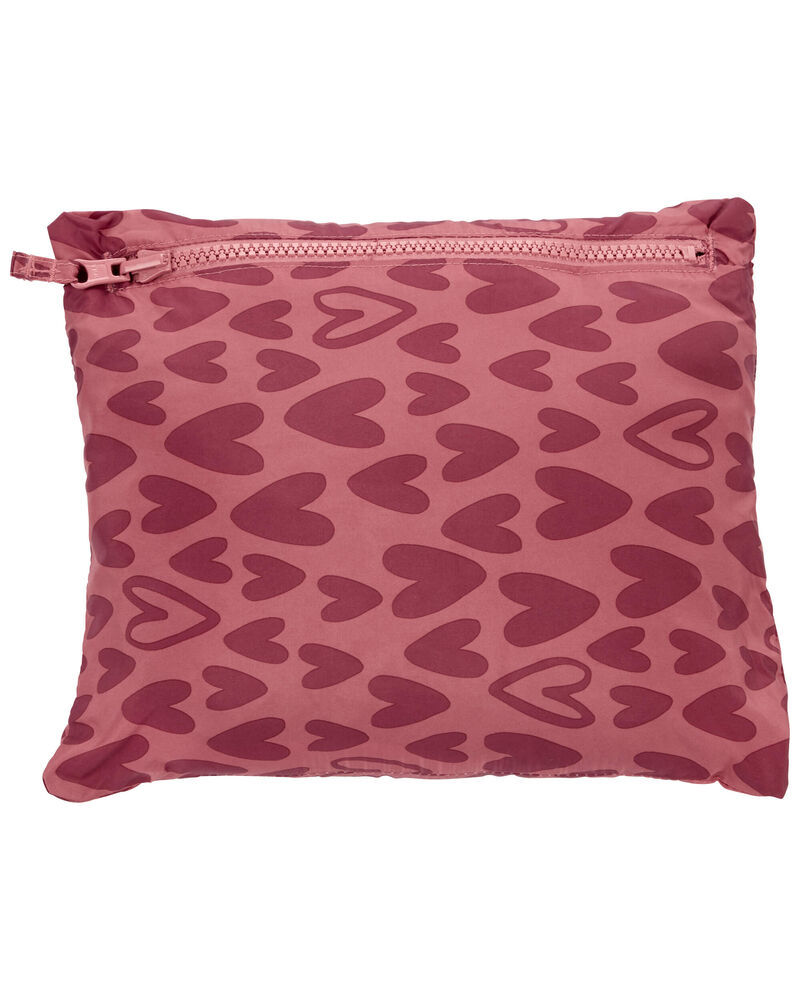 Toddler Heart Print Packable Puffer Jacket, image 4 of 6 slides