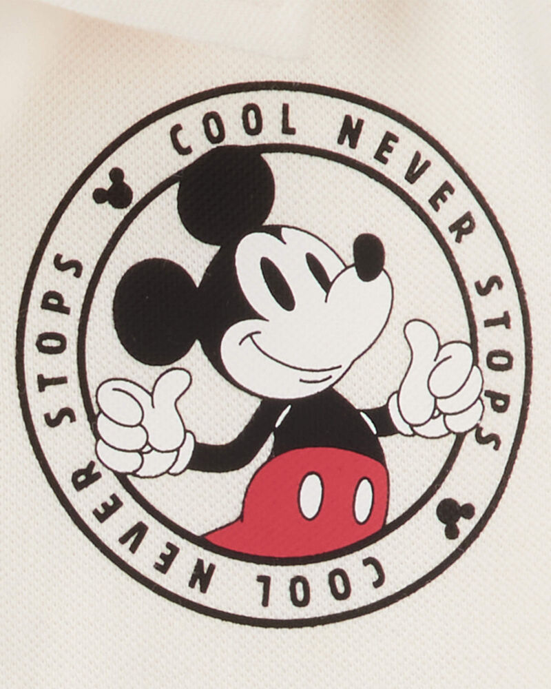 Bébé Ensemble 2 pièces polo Mickey Mouse et short - Rouge/Chiné, image 3 sur 3 diapositives