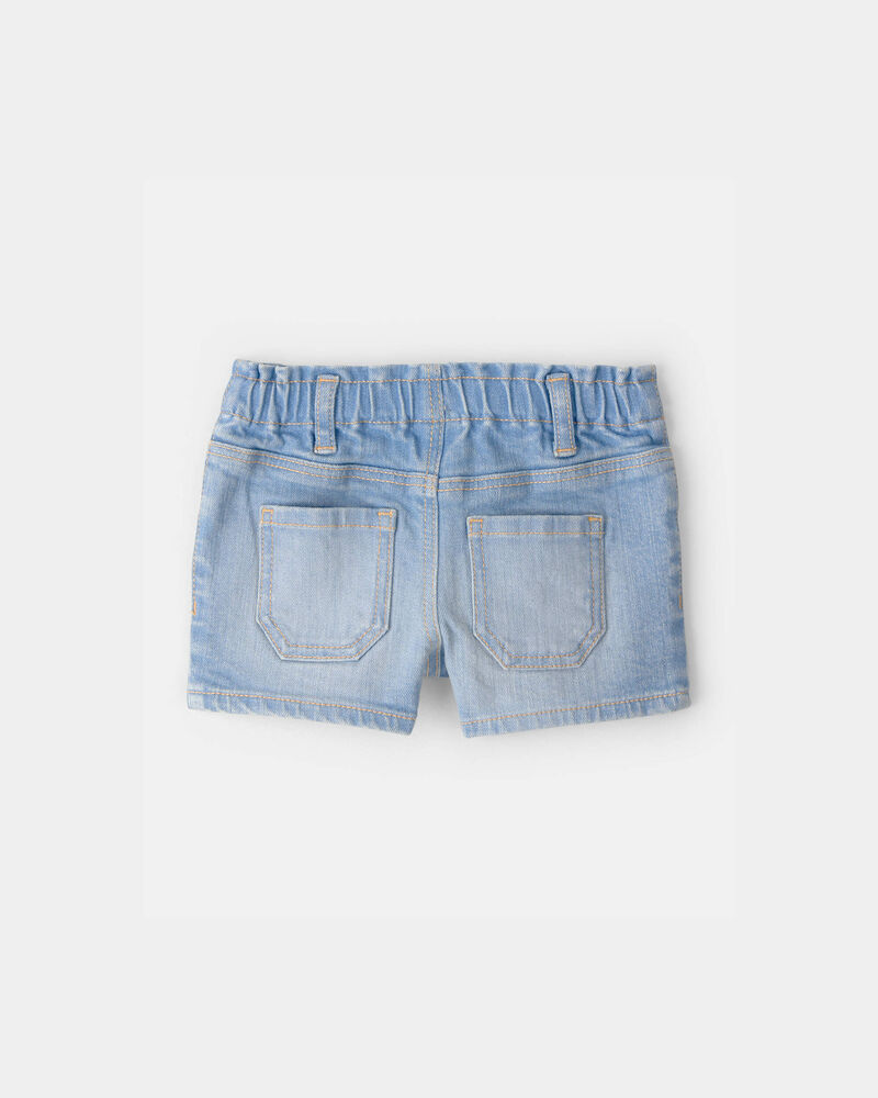 Baby Girl Denim Shorts - Light Wash, image 2 of 4 slides