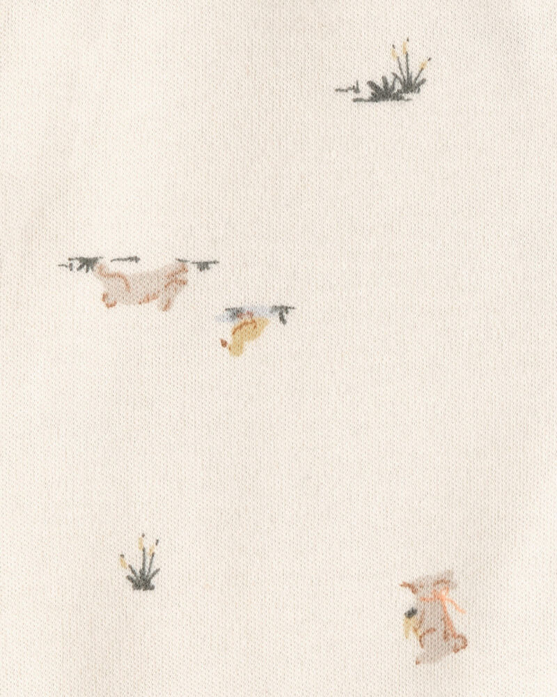 Baby Easter Bunny 100% Cotton Sleeper -Cream, image 4 of 5 slides