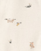 Baby Easter Bunny 100% Cotton Sleeper -Cream, image 4 of 5 slides