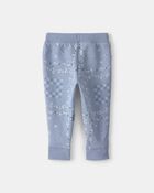 B&eacute;b&eacute; fille - Pantalon de jogging en tricot avec cordon de serrage, floral - Bleu, image 2 sur 3 diapositives