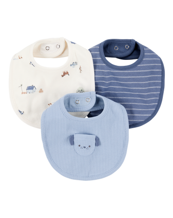 Baby 3-Pack Dog Bibs, 