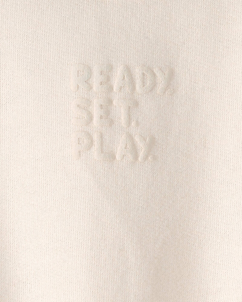 Baby French Terry Pullover Sweatshirt - Cream, image 3 of 4 slides