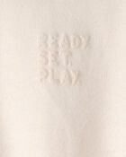 Baby French Terry Pullover Sweatshirt - Cream, image 3 of 4 slides