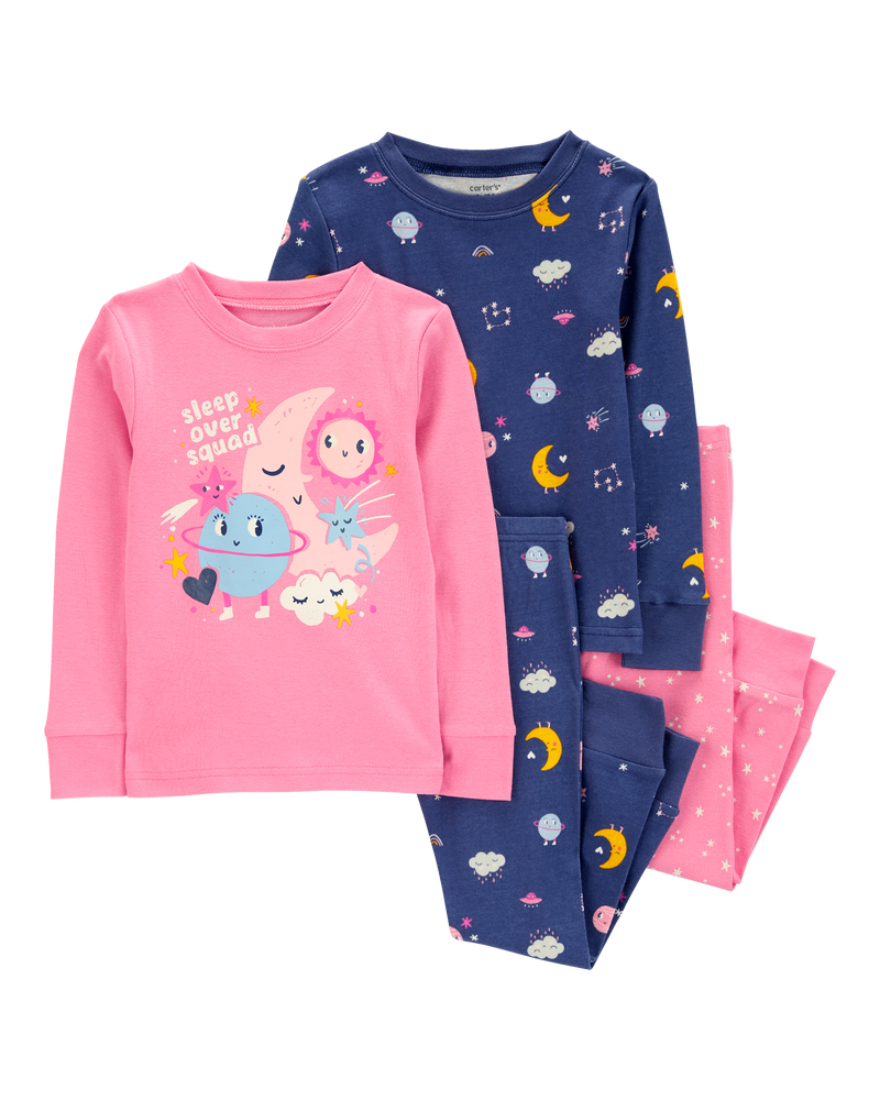 Baby 4-Piece Space 100% Snug Fit Cotton Pyjamas, image 1 of 5 slides