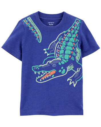 T-shirt en jersey à imprimé d’alligator, 