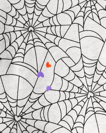 Bébé T-shirt à manches longues pour Halloween imprimé de toiles d’araignée, 