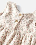 Bébé Robe en coton biologique à motifs de fleurs, image 5 sur 6 diapositives