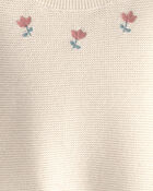 Baby Girl 2-Piece Organic Cotton Sweater Knit Top & Pant Set, image 3 of 4 slides