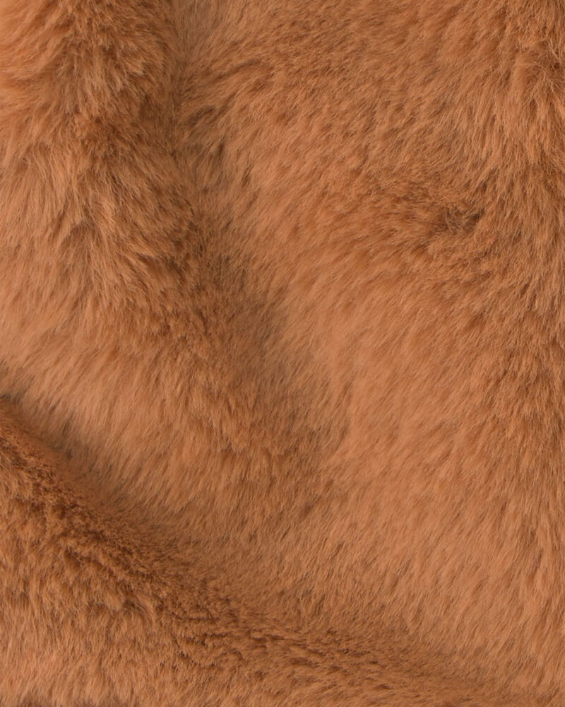 Baby Girl Faux Fur Vest - Brown, image 3 of 4 slides