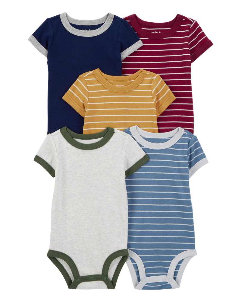 Baby  5-Pack Short-Sleeve Bodysuits, image 1 of 7 slides
