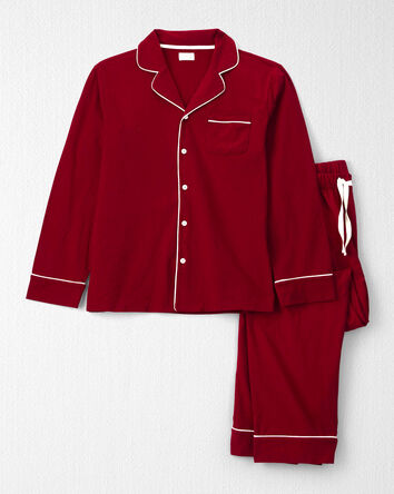 Adult 2-Piece Organic Cotton Coat Style Pyjamas, 