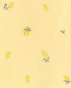 Baby Lemon 100% Cotton Snug Fit 1-Piece Pyjama Set - Yellow, image 4 of 5 slides