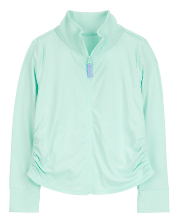 Kid Solid Knit Jacket - Turquoise, 