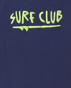 Baby Boy 'Surf Club' Short Sleeve Romper - Navy Blue, image 5 of 6 slides