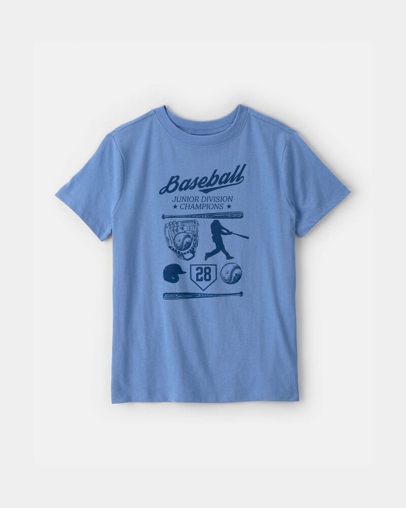 Boys Baseball Champions Graphic Tee - Blue, image 1 of 3 slides