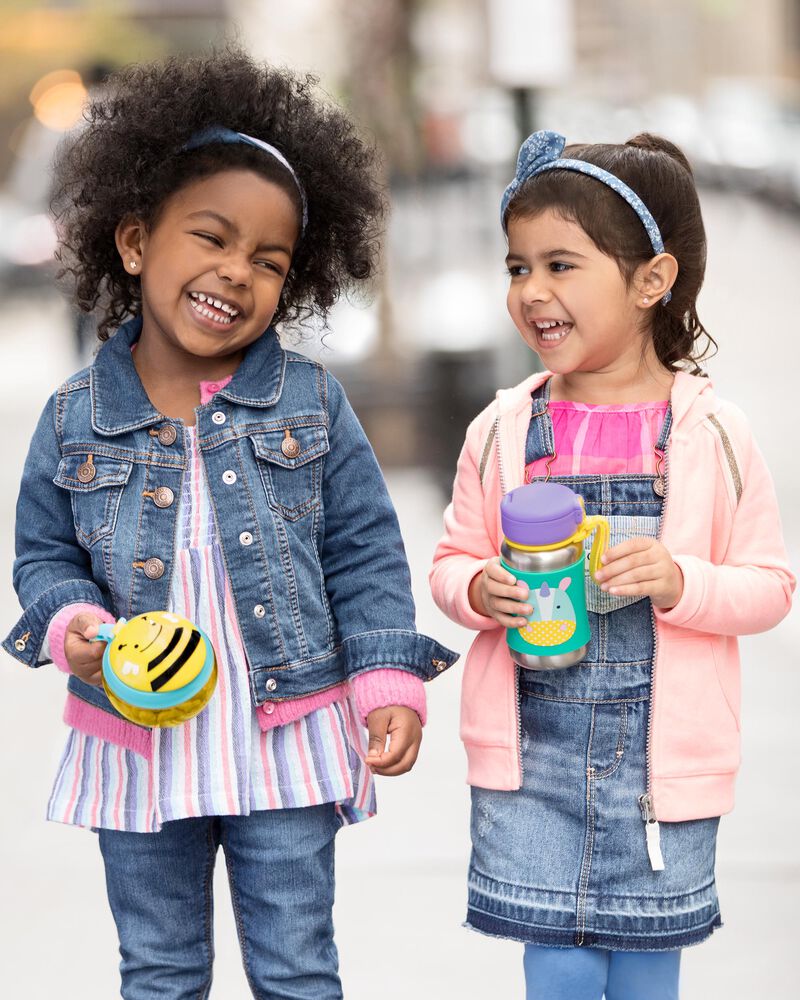 Zoo Stainless Steel Little Kid Straw Bottle, image 3 of 7 slides