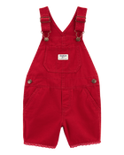 Toddler Twill Eyelet Shortalls, image 1 of 4 slides