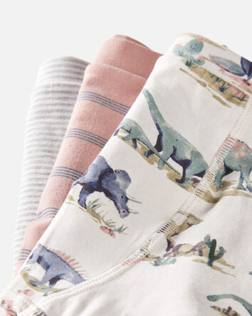Boys 3-Pack Organic Cotton Boxer Briefs Underwear, 