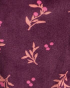Baby Girl 2-Piece Floral DreamPlush Long-Sleeve Snug Fit Sleeper- Maroon, image 3 of 4 slides