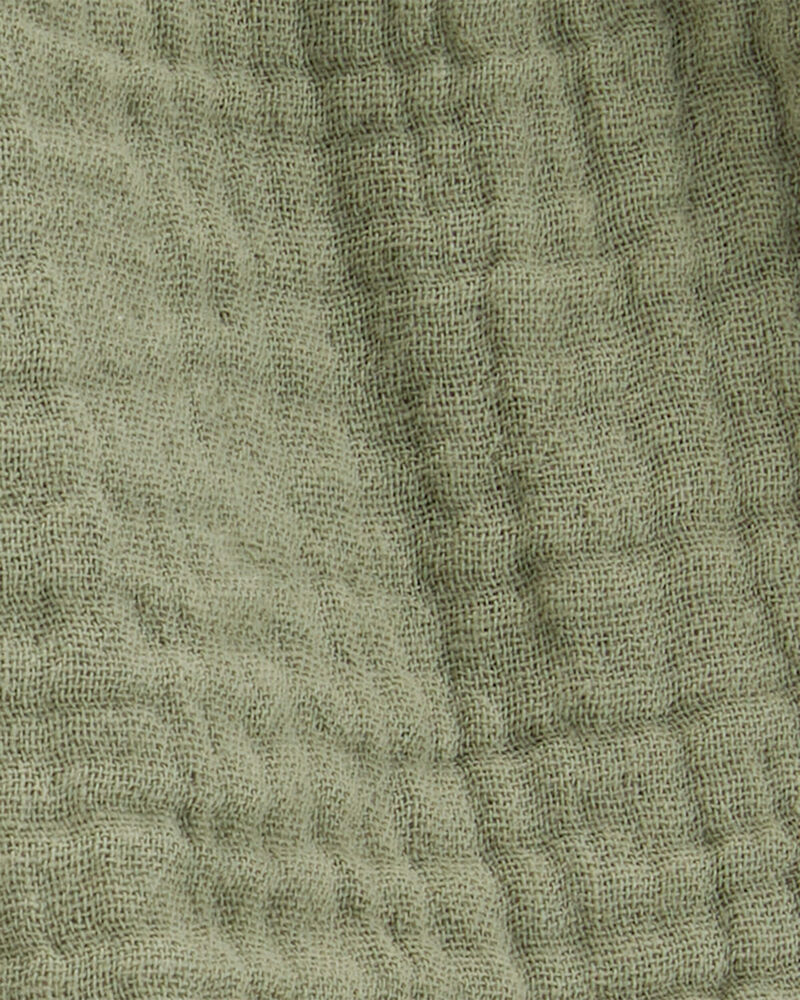Baby Ruffle Gauze Shorts - Green, image 3 of 4 slides
