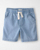 Boys Organic Cotton Chambray Shorts, image 1 of 5 slides