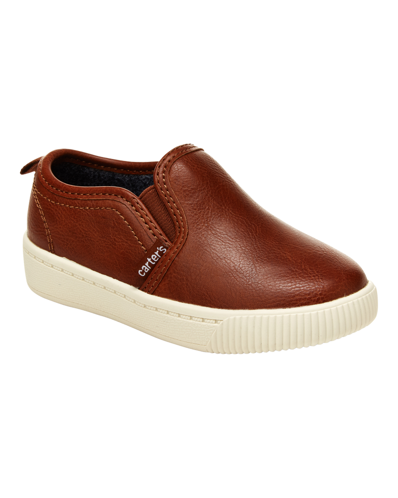 Toddler Faux Leather Casual Sneakers, image 1 of 5 slides