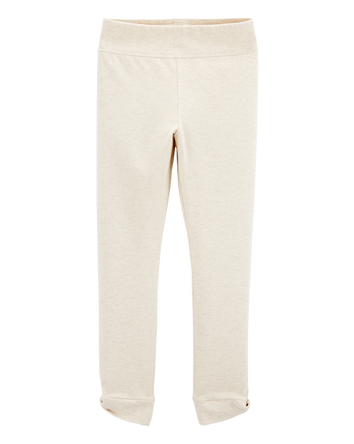Kid High-Rise Twisted-Hem Pants - Cream, 