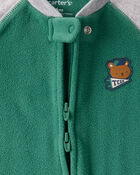 Baby Boy Bear Loose Fit Long-Sleeve Sleeper- Green, image 2 of 4 slides