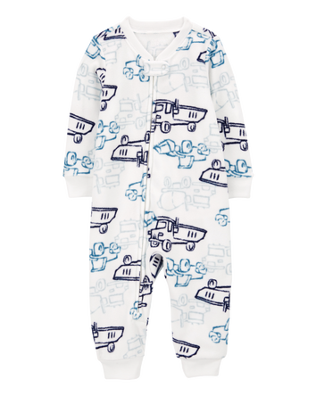 Toddler 1-Piece Construction Fleece Footless Pyjamas, 