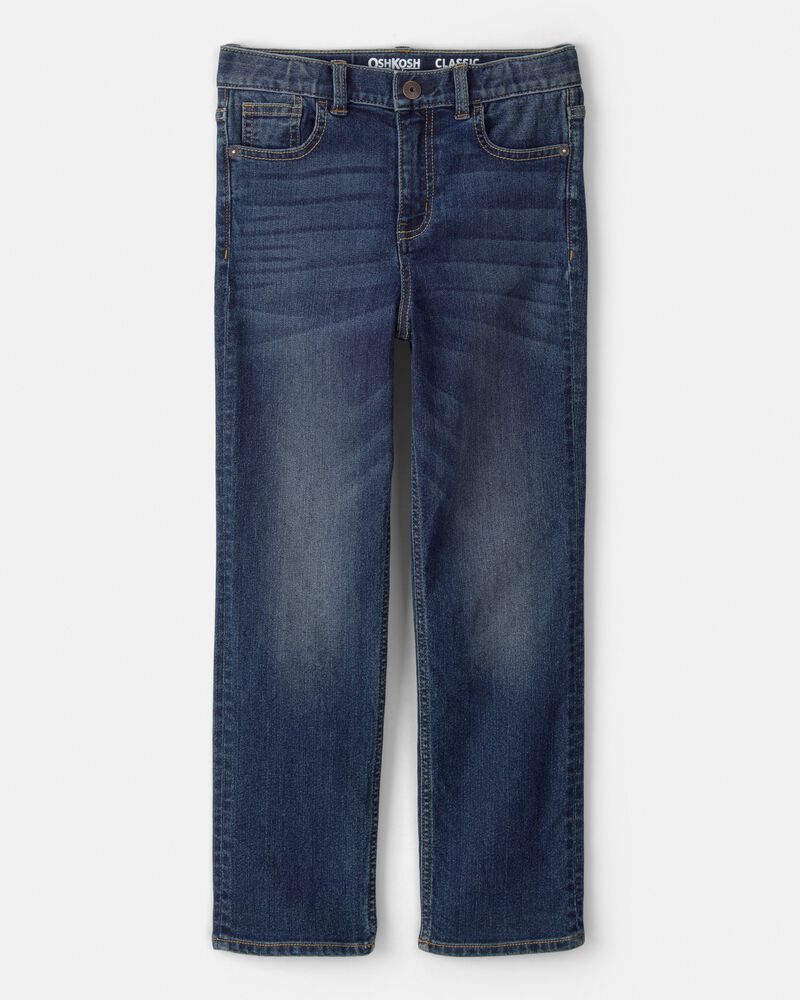 Boys Dark Wash Relaxed-Fit Classic Jeans, image 1 of 4 slides
