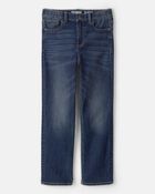 Boys Dark Wash Relaxed-Fit Classic Jeans, image 1 of 4 slides