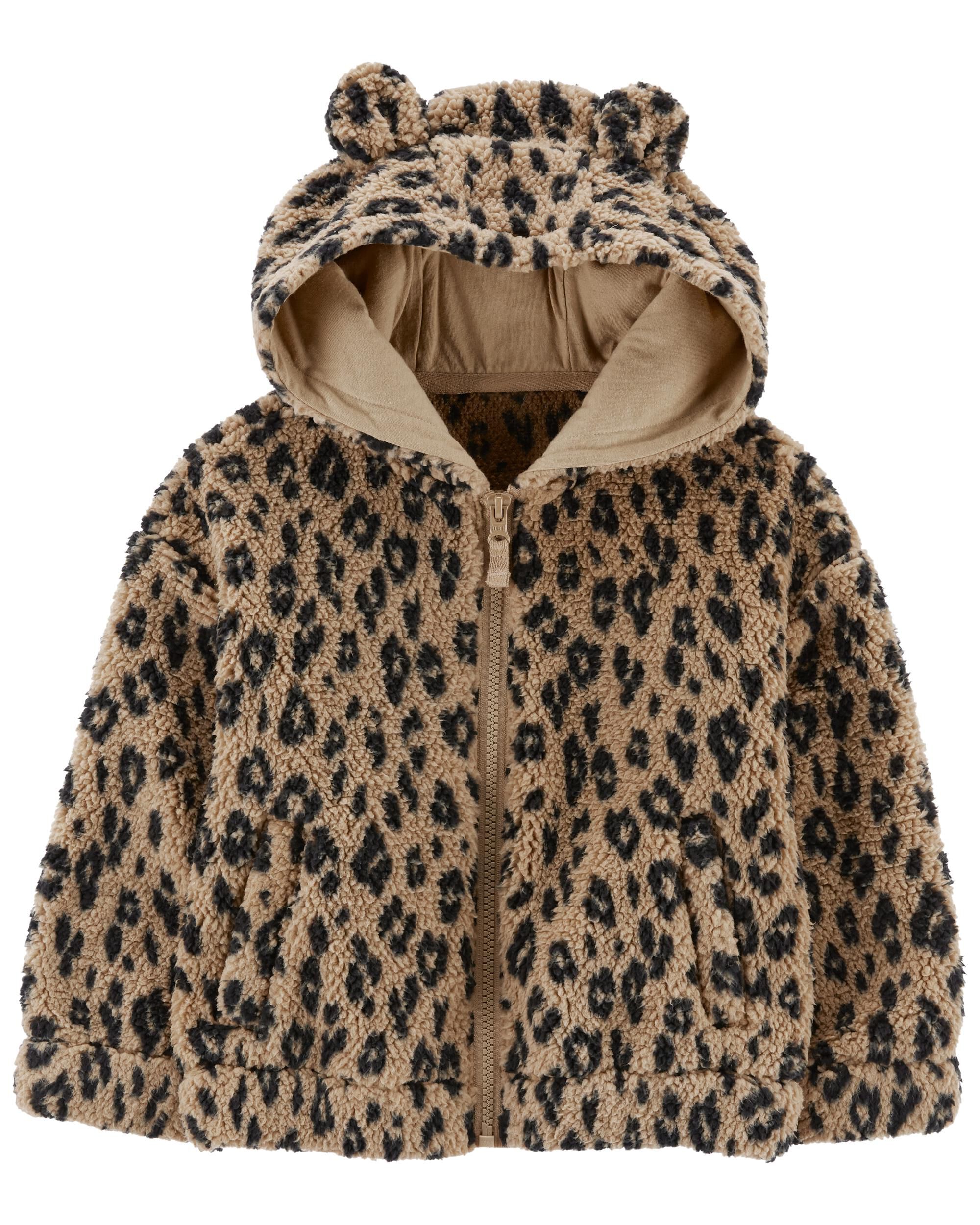 Leopard sherpa hoodie sales