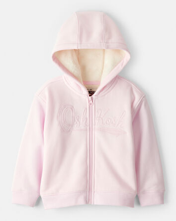 Tout-petit fille - Blouson à capuchon à fermeture à glissière - Rose, 