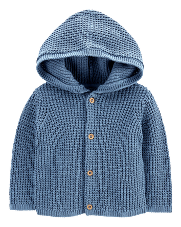 Baby Hooded Cotton Cardigan, 
