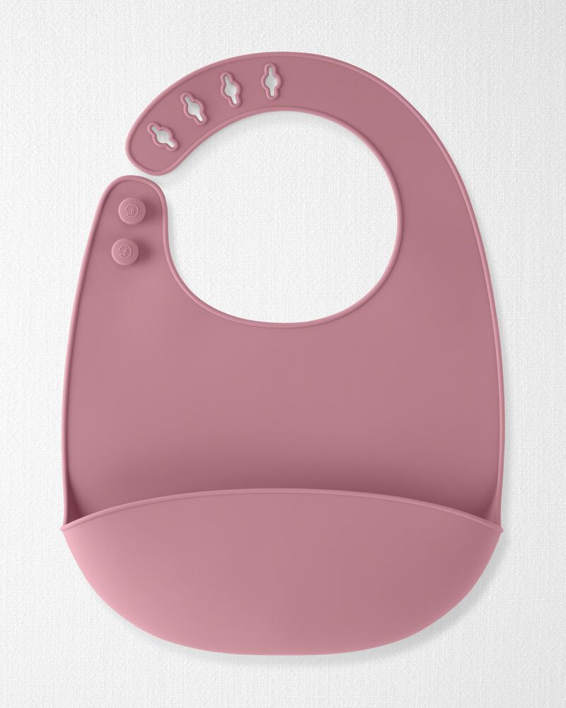 Baby 2-Pack Silicone Bibs, image 2 of 4 slides
