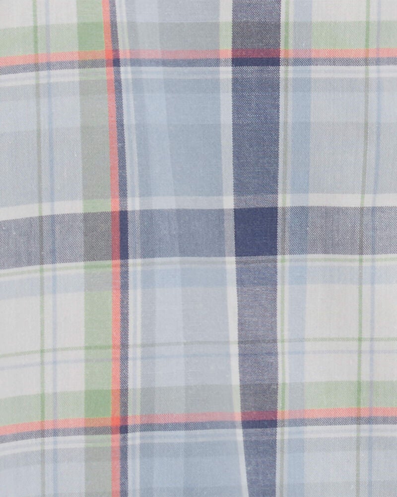 Baby Plaid Button-Front Bodysuit, image 3 of 4 slides