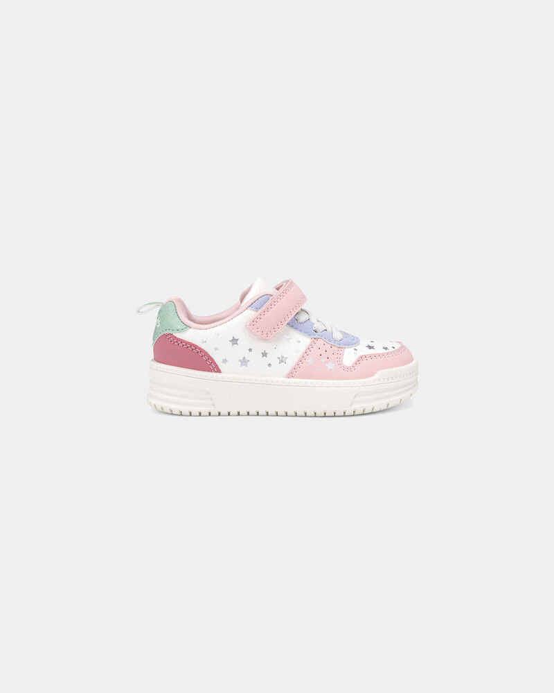 Toddler Girl Colour Block Casual Sneakers - Pink/White, image 2 of 6 slides